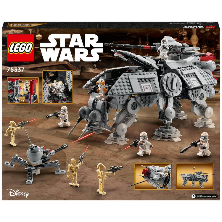 LEGO Star Wars AT-TE Walker building set with droid figures, UK version