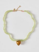 Next Oliver Bonas Brown Pamela Heart Pendant Beaded Necklace- Buy online at McGrocer