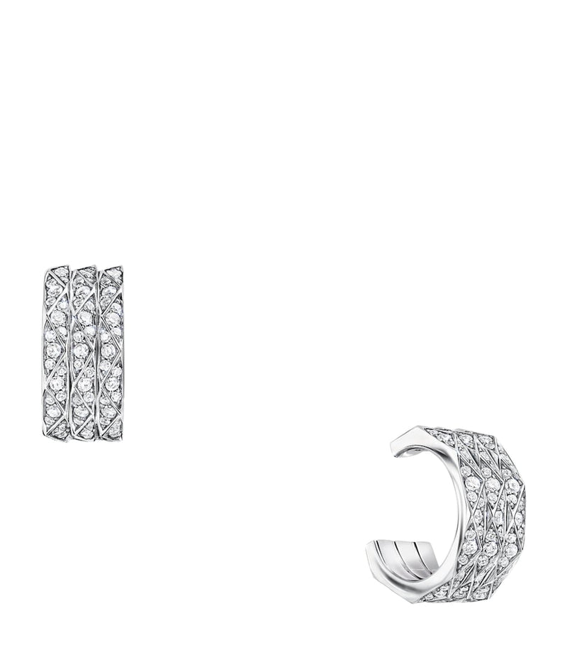 Graff white gold diamond triple-hoop earrings - British product