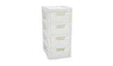 Argos Argos Home Rattan 4 Drawer Small Storage Tower - White- Buy online at McGrocer