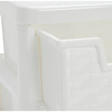 Argos Home rattan storage tower 4-drawer white, imported from the UK
