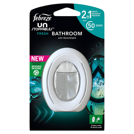 Febreze Unstoppables Bathroom, Continuous Air Freshener Odour Elimination & Prevention GOODS Sainsburys   