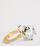 Jade Trau Sienna huggie earrings yellow gold and diamonds, UK version