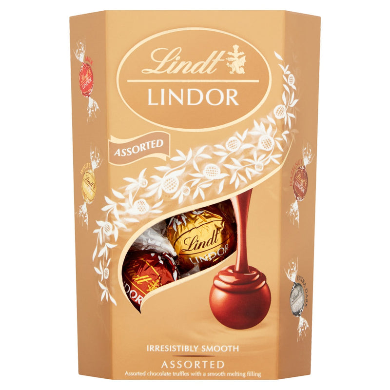 Lindt Lindor milk chocolate truffles 4x200g box, UK version