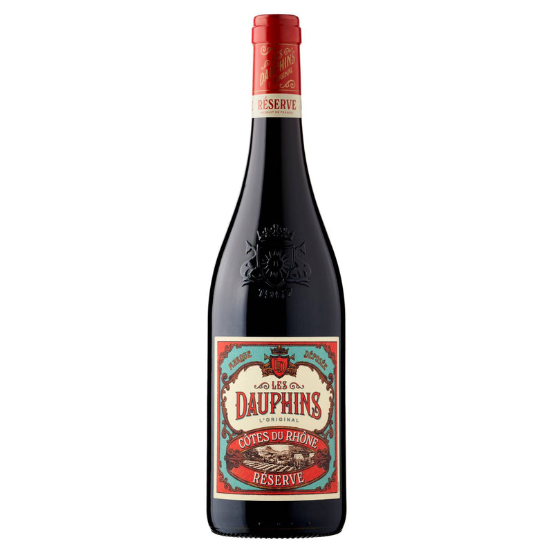 Les Dauphins Côtes du Rhône Réserve 750ml, imported from the UK