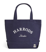 Harrods Harrods Small Cotton Embroidered Logo Tote Bag- Buy online at McGrocer