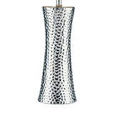 Bokara hammered effect ceramic table lamp grey satin shade - British product