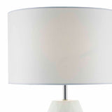 Geometric table lamp with white linen shade 1.5 kg - British product