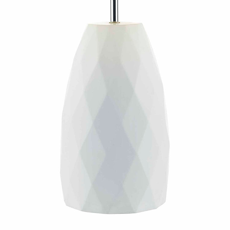 Geometric table lamp with white linen shade 1.5 kg - British product