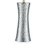 Bokara hammered effect ceramic table lamp grey satin shade - British product