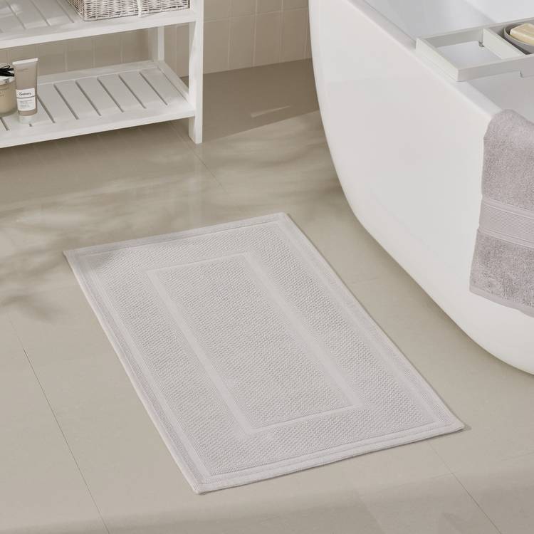 Habitat dove grey cotton bath mat - British product