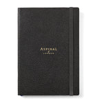 Aspinal Of London grained leather bound A5 notebook - British product