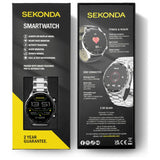 Sekonda Active Plus smartwatch stainless steel bracelet 38mm (British brand)