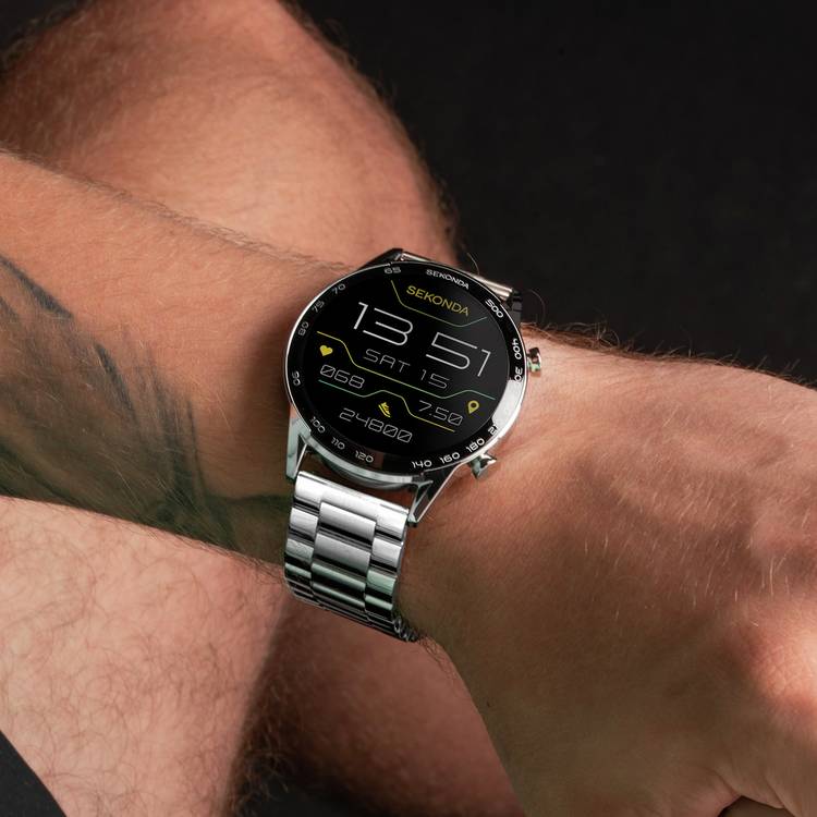 Sekonda Active Plus smartwatch stainless steel bracelet 38mm (British brand)