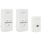 Byron plug-in doorbell twin set white, UK version
