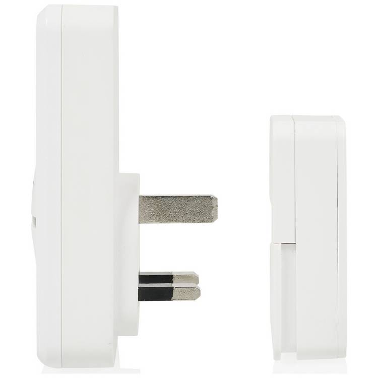 Byron plug-in doorbell twin set white, UK version