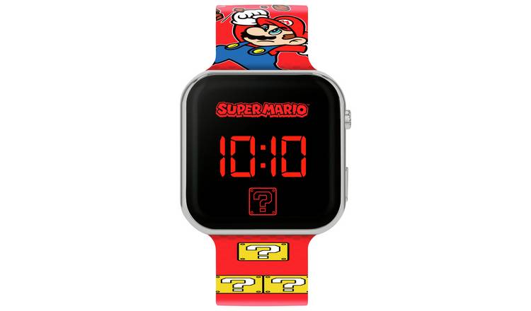 Nintendo Super Mario LED watch red one size, imported from the UK