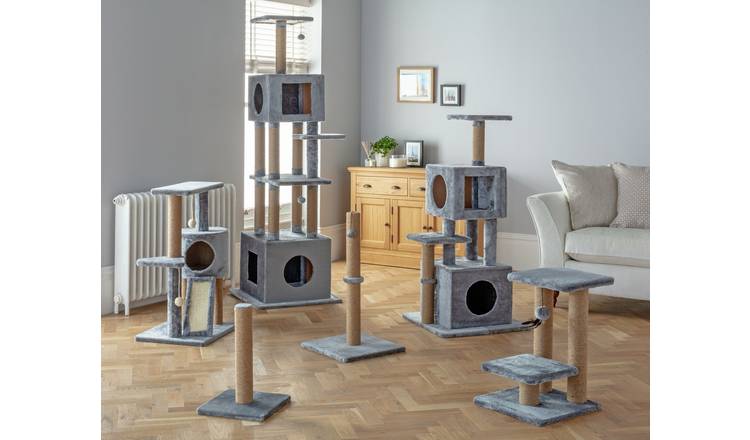 Scratch post extra tall grey 74cm - British product