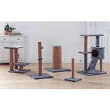 Basic Cat Scratching Post grey 44cm height jute surface, UK version