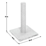 Basic Cat Scratching Post grey 44cm height jute surface, UK version