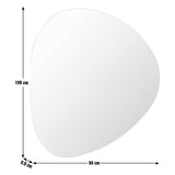 Habitat black frameless irregular wall mirror 109x94cm, UK version