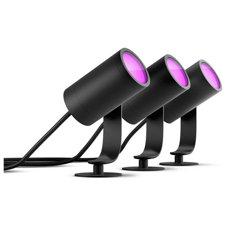Philips Hue Lily smart outdoor spikes 3-pack, UK version