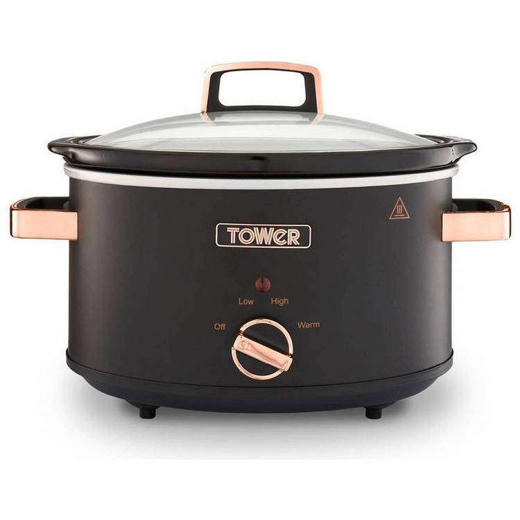 Tower Cavaletto black 3.5L slow cooker (British brand)