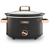 Tower Cavaletto black 3.5L slow cooker (British brand)