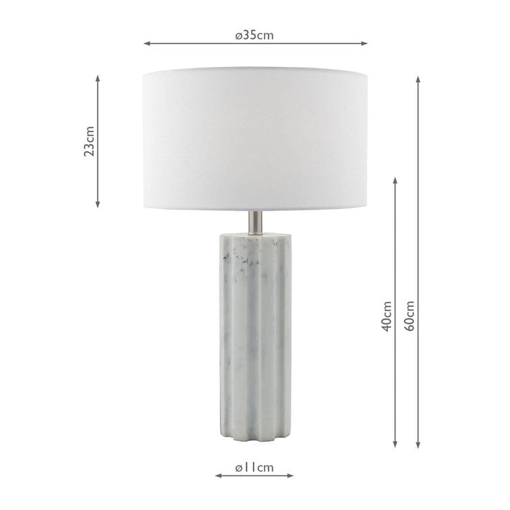 Erebus marble effect table lamp - British product