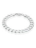Sterling silver men's curb bracelet 20cm (British brand)