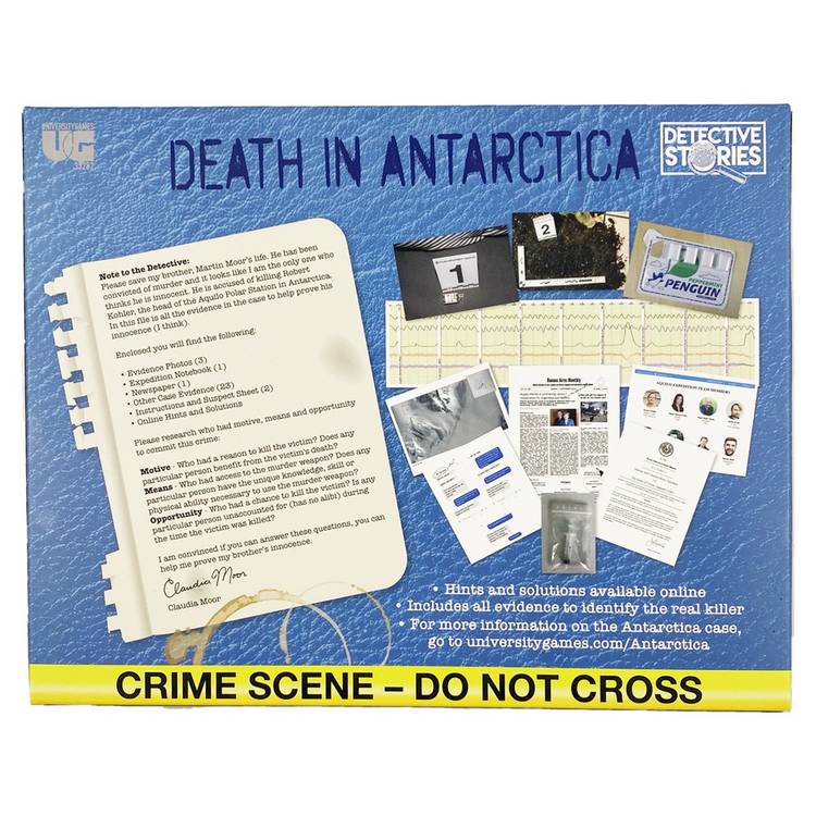Murder Mystery Party Cold Case File Death in Antarctica (British brand)