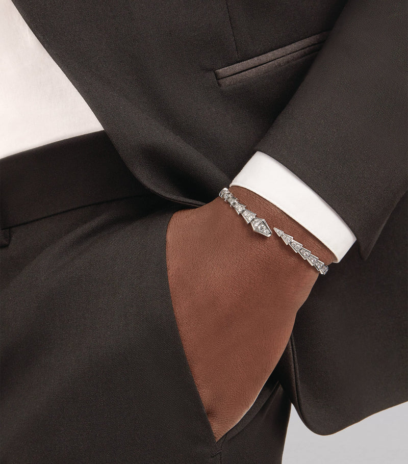 Bvlgari Serpenti Viper bracelet white gold diamonds (British brand)