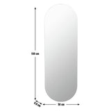 Habitat frameless oval wall mirror 150x50cm, imported from the UK