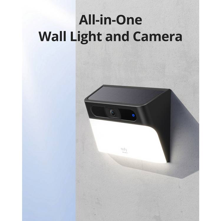 eufy S120 solar wall light camera, imported from the UK