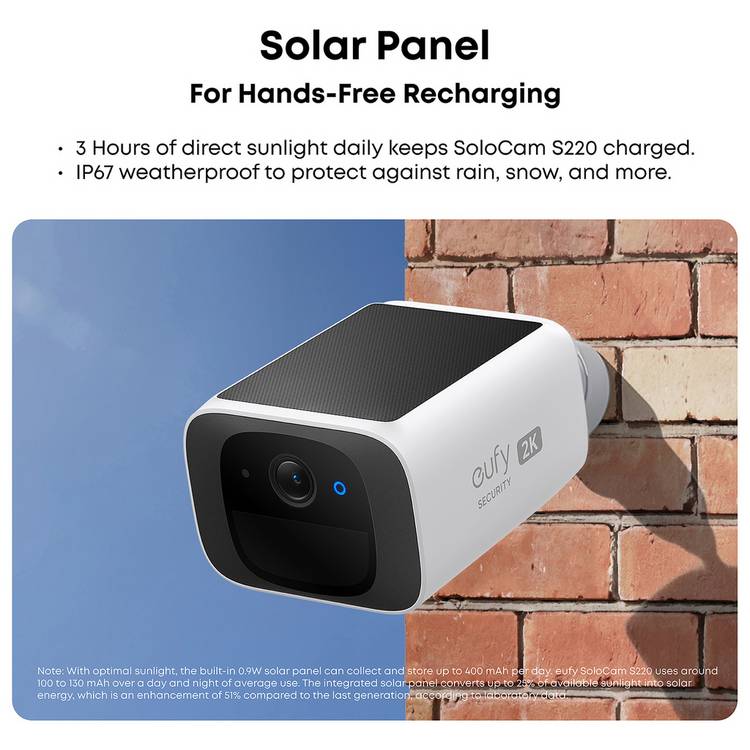 eufy SoloCam S220 2K outdoor camera 2-pack - British product