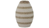 Bloomingville Charlen striped vase cream 17cm, UK version