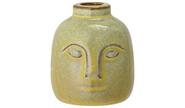 Bloomingville green face candle holder H9cm (British brand)