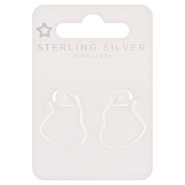Superdrug Premium Sterling Silver Heart 18MM Hoops GOODS Superdrug