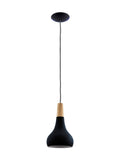 Eglo Sabinar pendant light black wood 18cm, UK version