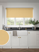 Next Mellow Yellow Echo Cream Textured Blackout Roller Blind- Buy online at McGrocer