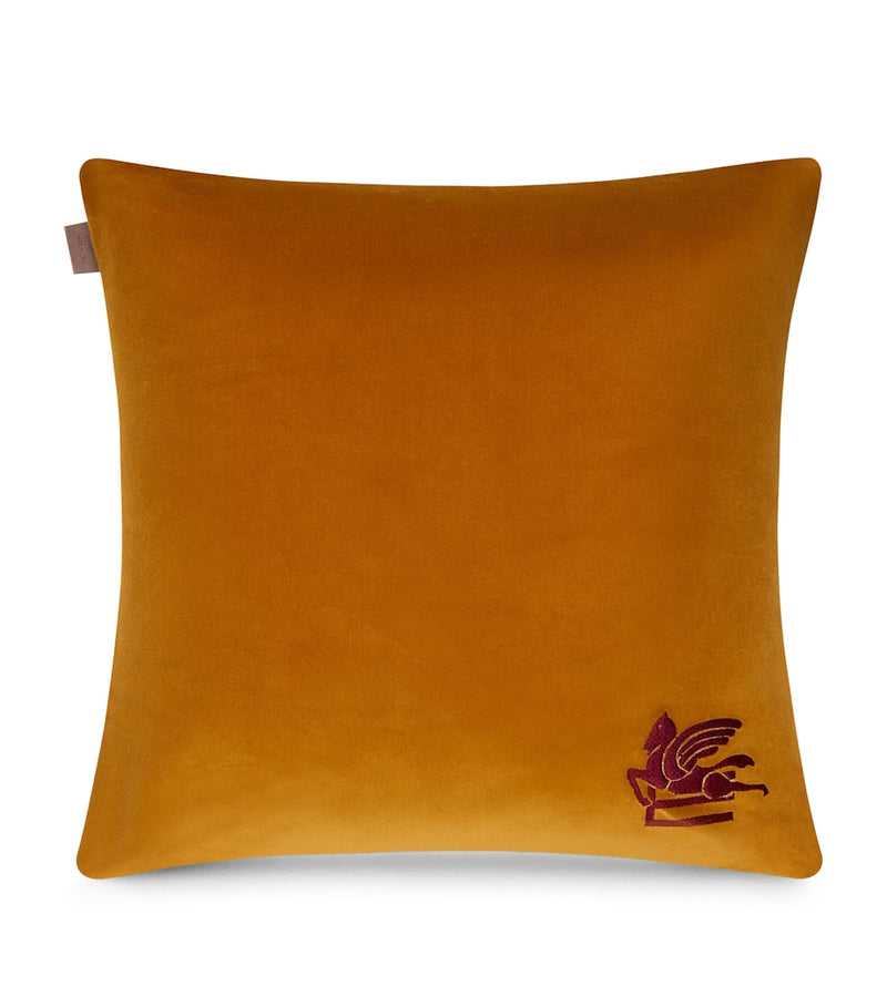 Etro Cotton Velvet Embroidered Gombo Cushion 45cm x 45cm - British product