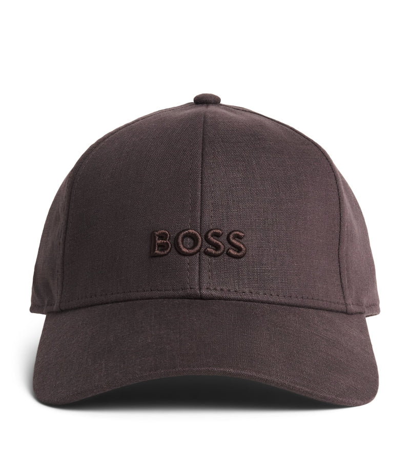 BOSS Leinen Logo Kappe, importiert aus Großbritannien