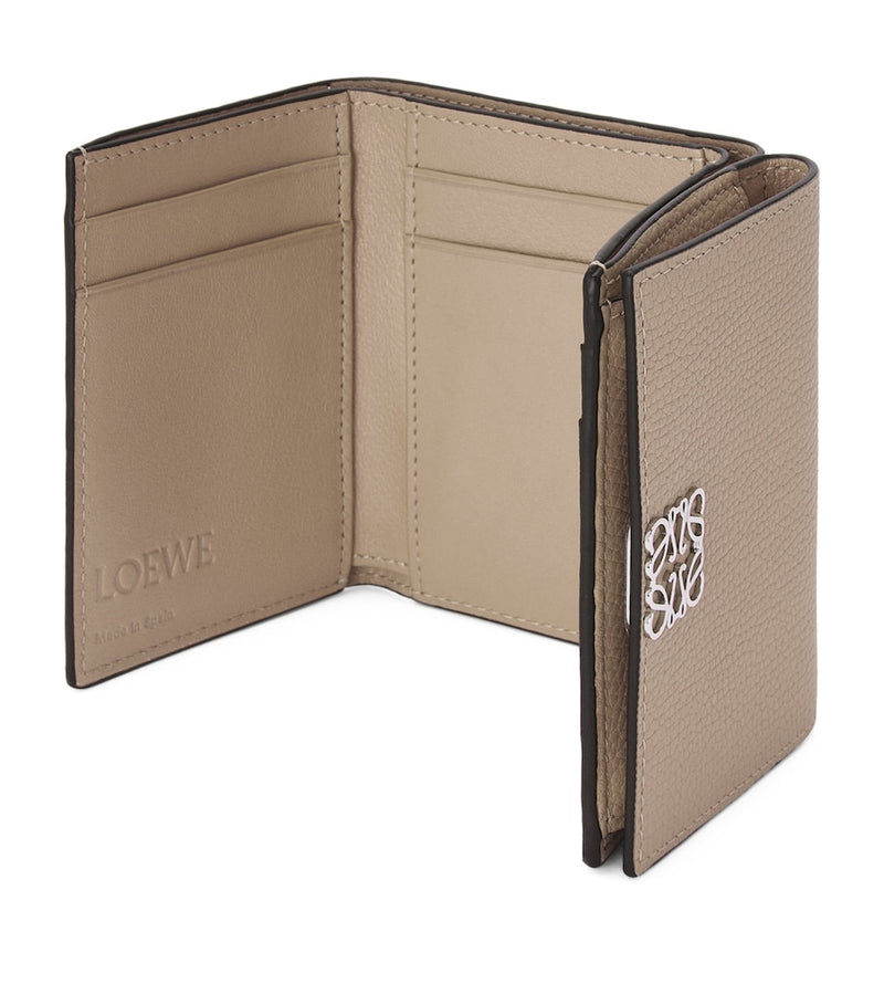 LOEWE pebble calfskin trifold wallet Anagram closure (British brand)