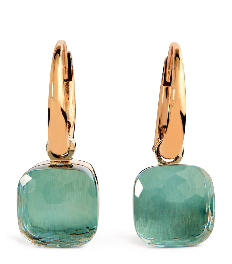 Pomellato blue topaz Nudo drop earrings - British product