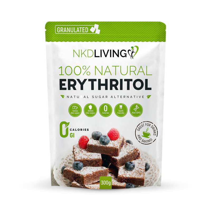 NKD Living Natural Erythritol 300g, imported from the UK