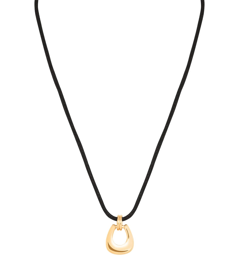 Astrid & Miyu horseshoe pendant necklace 18kt gold (British brand)