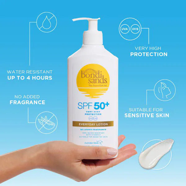 Bondi Sands SPF 50+ Fragrance Free Sunscreen 500ml - British product