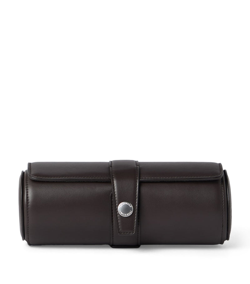 Brunello Cucinelli leather watch case with suede cylinder - British product