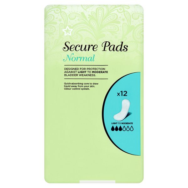 Superdrug Normal Incontinence Pads X12 GOODS Superdrug