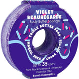 Bomb Cosmetics Body Buffer Soap Sponge Violet Beauregarde - British product